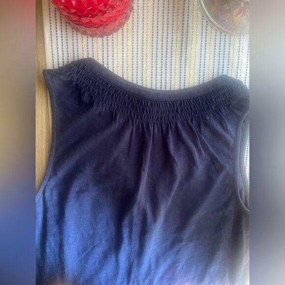 Lilly Pulitzer Mini Dress Size XS Navy Blue tank Sleeveless Buttons From - Picture 10 of 15